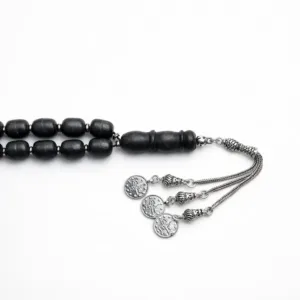 تمليكة مسباح كبد الحوت شكة فضة - Whale Liver Silver Top-Piece Misbaha Code W1