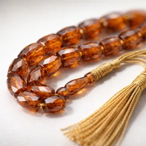تفاصيل خامة مسباح كهرب روسي مترش - Russian Amber Rosary Macro Detail Code A6