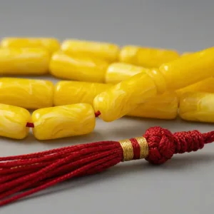 تفاصيل خامة مسباح تراب كهرب تركي - Turkish Amber Dust Detail Misbaha Code T4