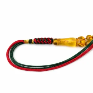 تمليكة مسباح كهرب شفاف قديم - Old Transparent Amber Rosary Headpiece Code A5