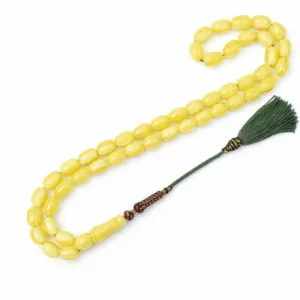 مسباح مستكة شبيه الكهرمان بألوان متداخلة وزن 48 غرام مقاس 13.5x10 ملم 47 خرزة othmani.co - Mastika Amber-Look Misbaha 48g 13.5x10mm 47 Beads {M6}