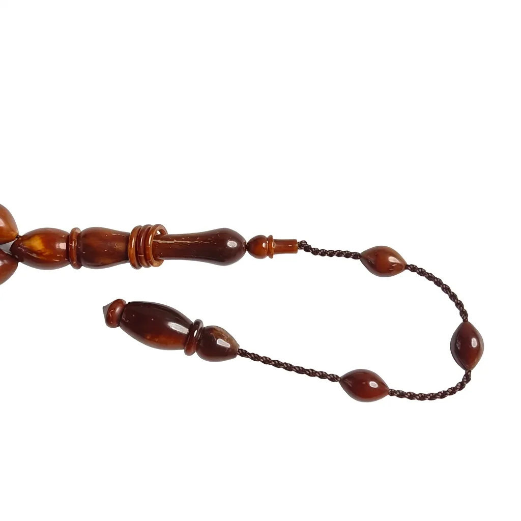 kook-tasbih-imame-k7 تفاصيل إمامة مسباح كوك والخرز باللون الخشبي الداكن المموج، Kook Tasbih Imame – متجر عثماني